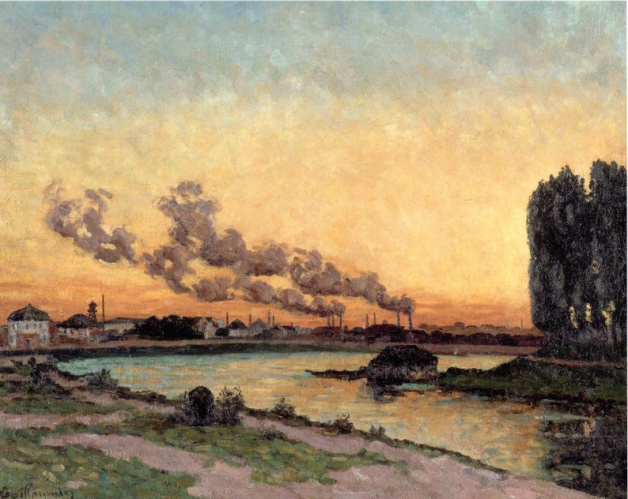 Guillaumin - Soleil couchant à Ivry - 1869